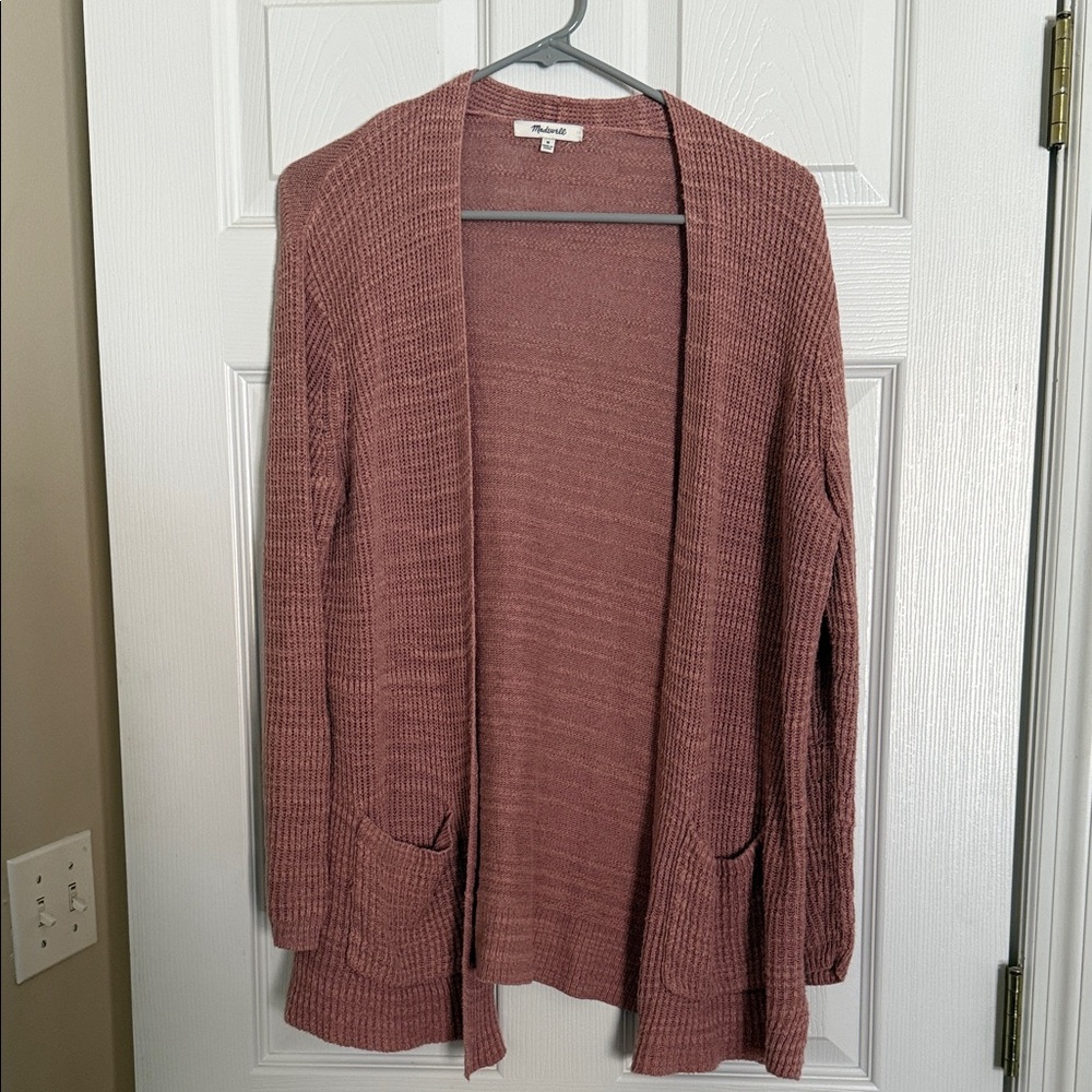Madewell Open-Front Ribbed Cardigan Sweater - M